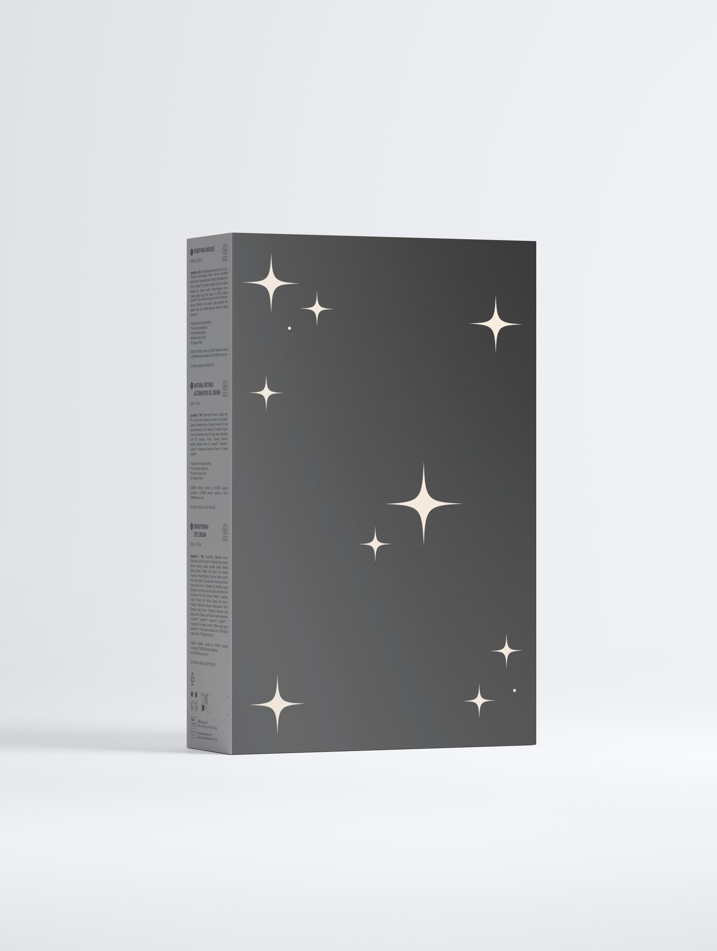 Rejuvenating Glow Collection Box for skincare with customizable black box design.