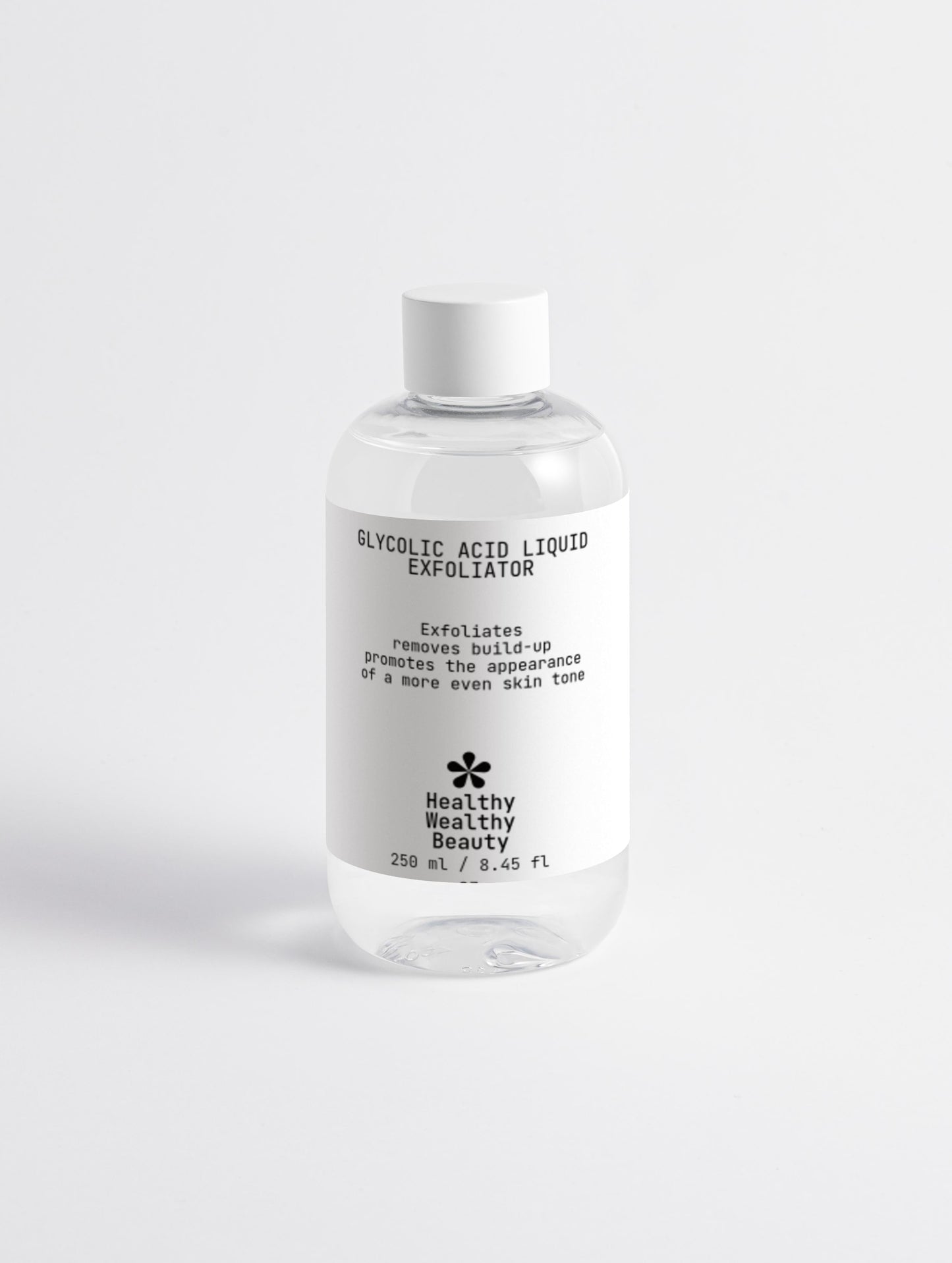 Glycolic Acid Liquid Exfoliator bottle for smoother, brighter skin care.